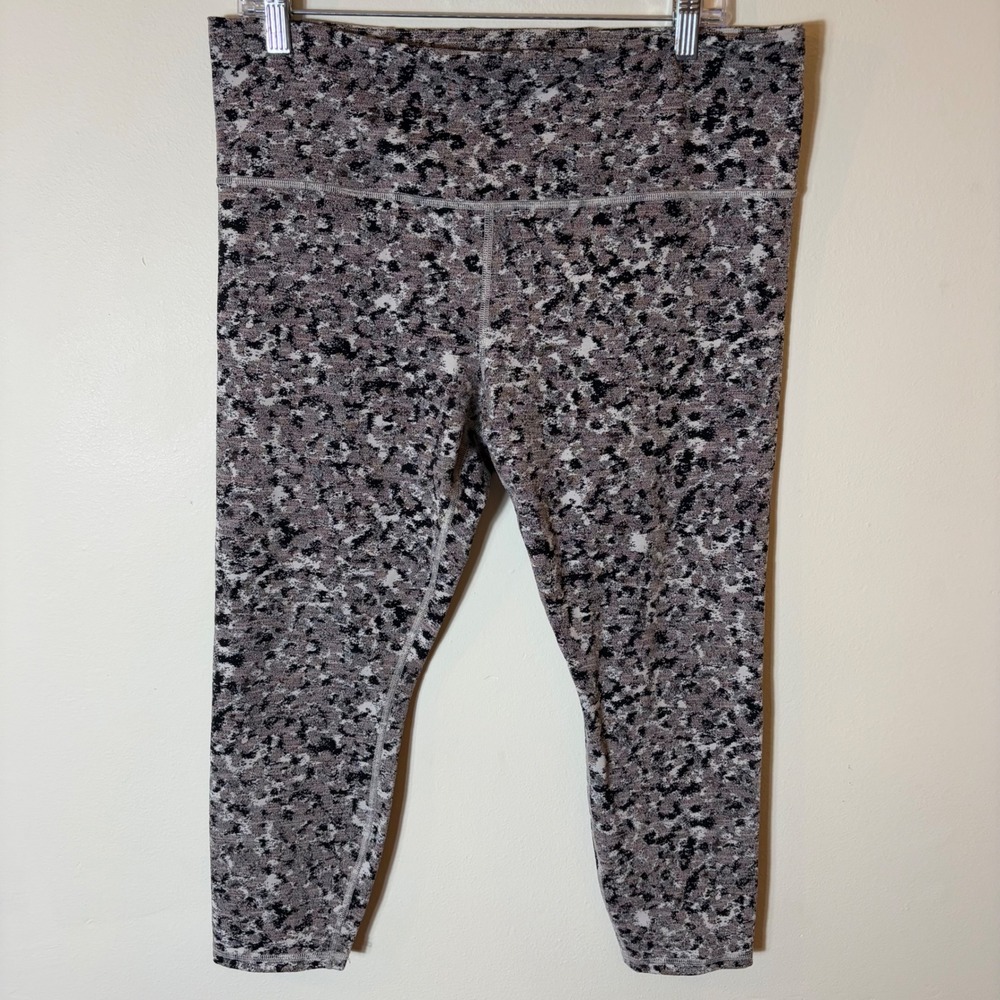 Athleta Elation‎ Textured 7/8 Tights Leggings XL High Rise Workout Yoga